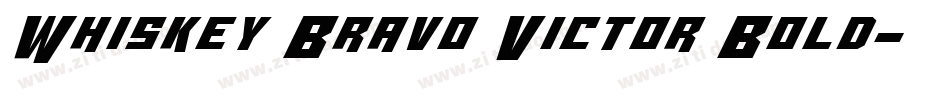 Whiskey Bravo Victor Bold字体转换